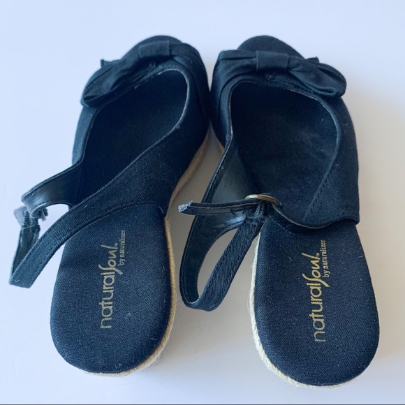 NATURALIZER Black Bow Wedge Sandal - Picture 6 of 6